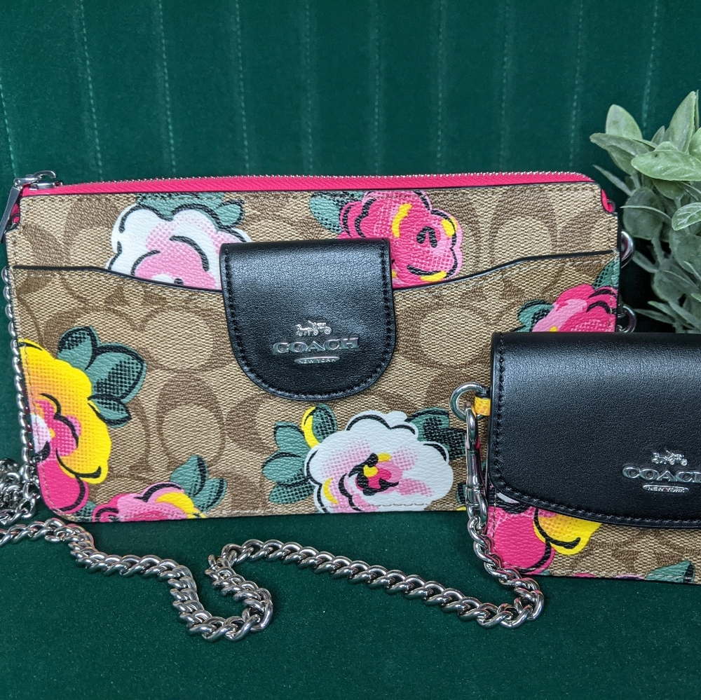 Coach Poppy Crossbody in Vintage Rose Print